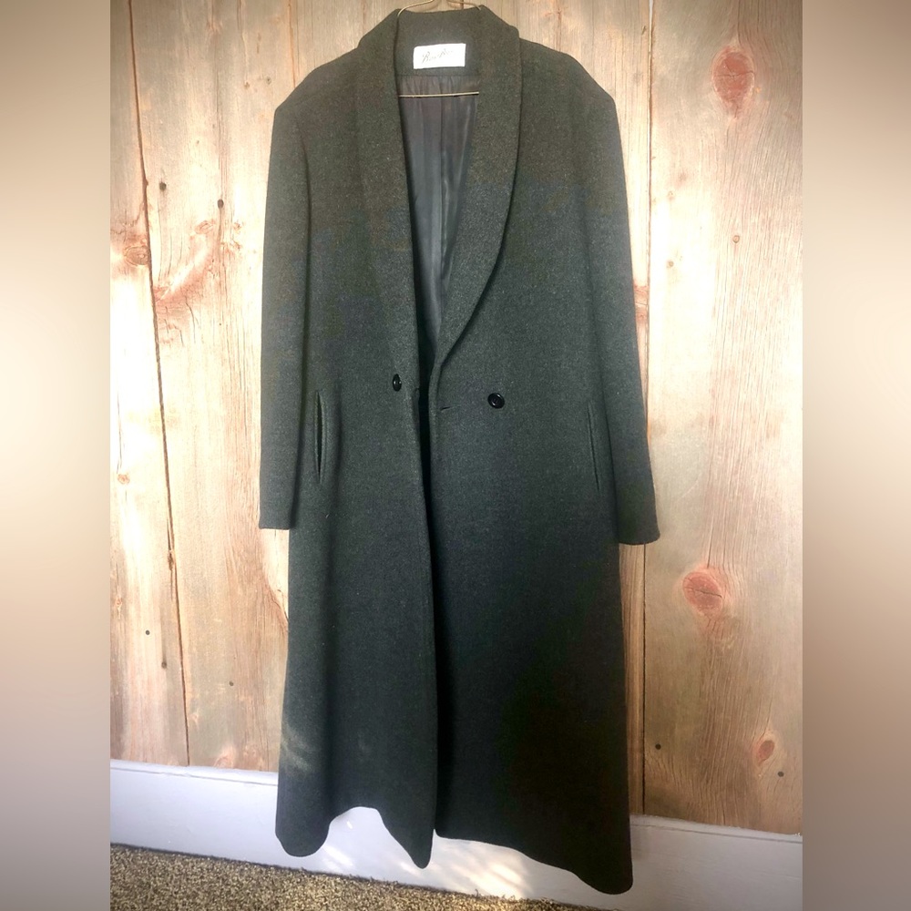 Vintage Beau Brem Black Wool Trenchcoat